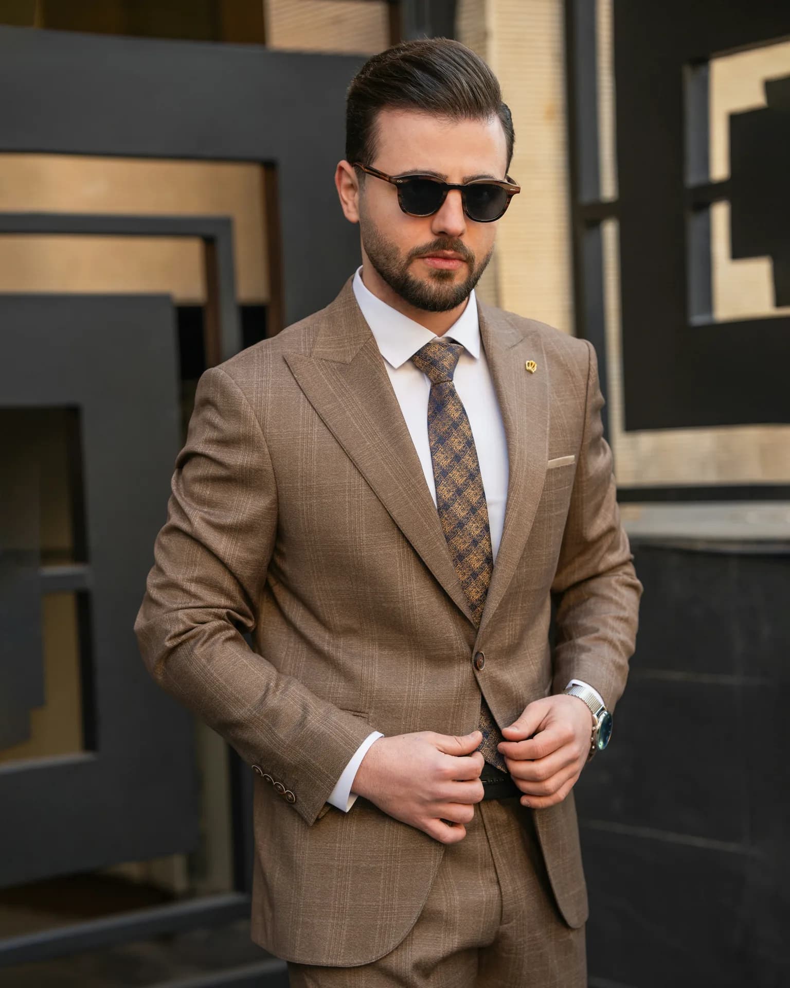 A fashion portrait with a strong editorial crop.